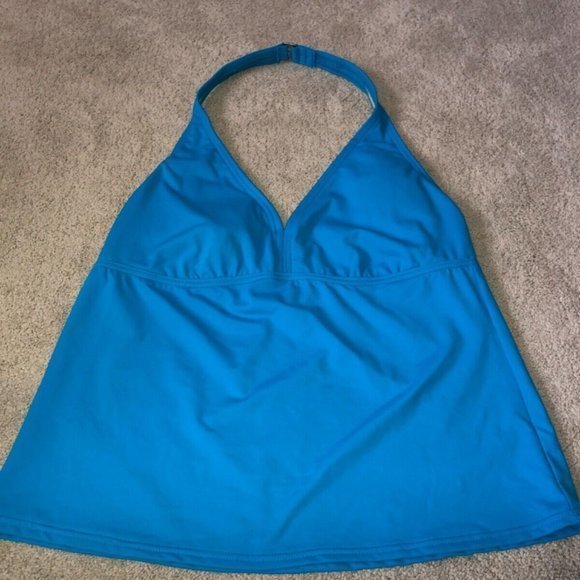 Lands End Tankini Top 10 Long Teal Blue NEW NWT - Picture 9 of 9